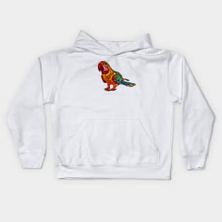 Colorful Parrot Design Kids Hoodie